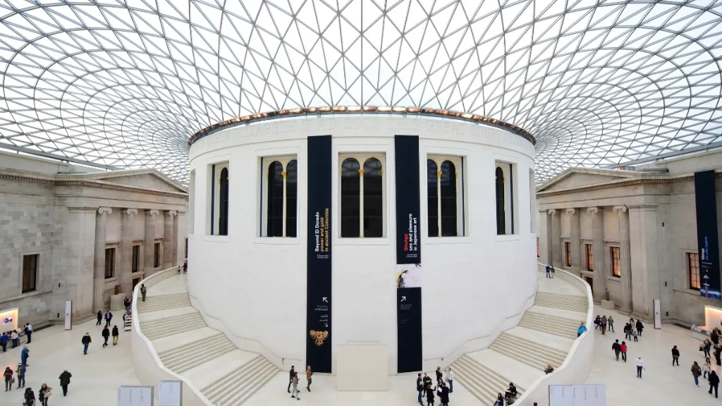 Entrée du British Museum à Londres