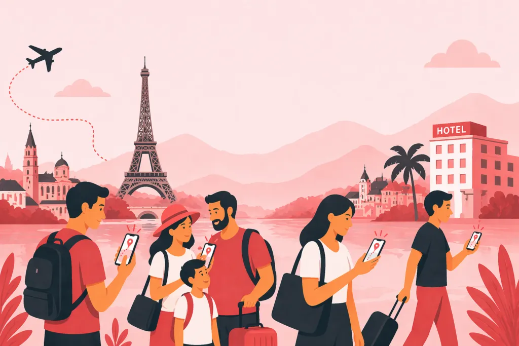 Illustration IA et tourisme avec Guidly