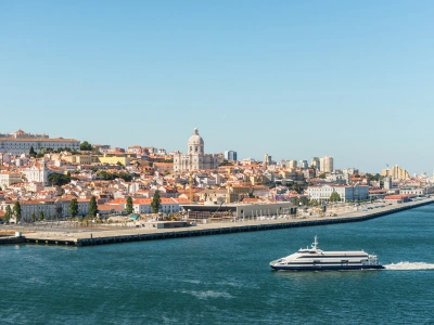 Vue sur le Tage depuis le Monument des Découvertes