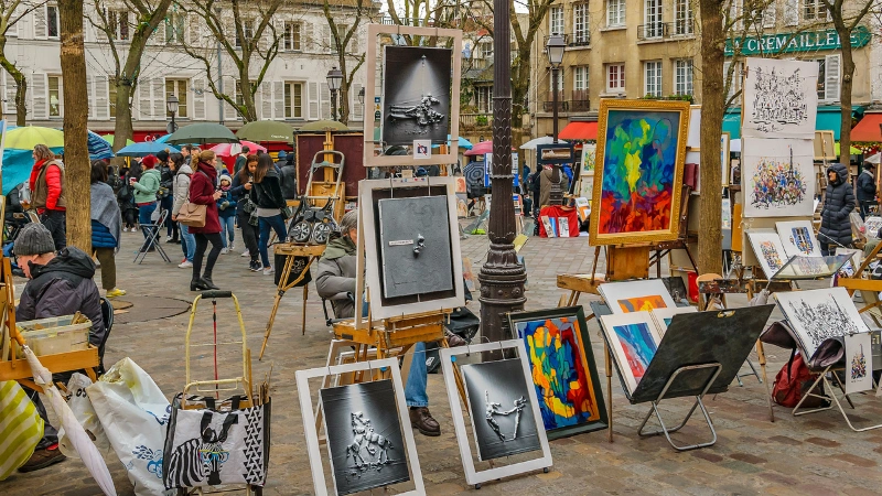Artistes peignant sur la Place du Tertre