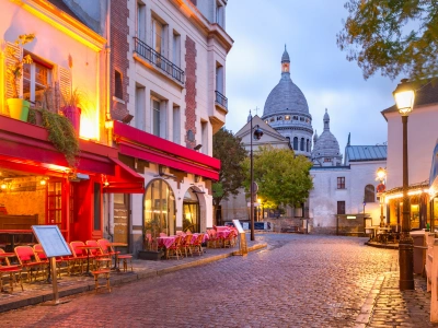 Terrasses de cafés sur la Place du Tertre